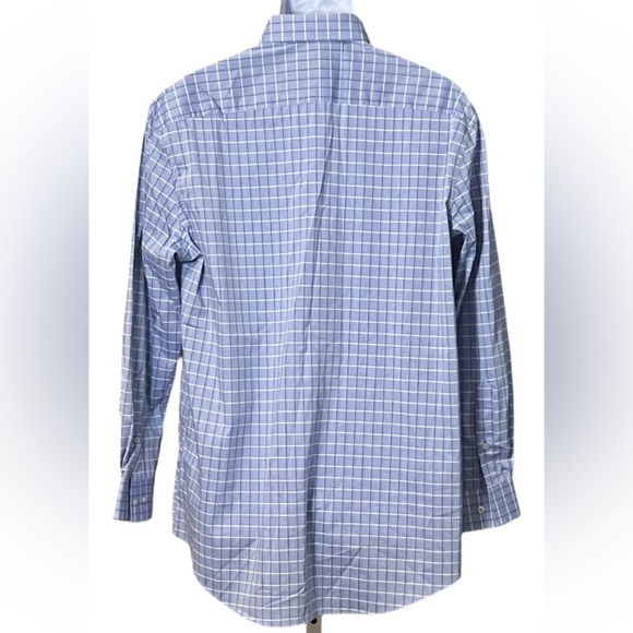 Van Heusen Blue and White Checkered Dress Shirt - Picture 3 of 5